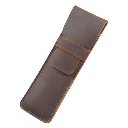 Genuine Vintage Handmade Cowhide Pencil Case