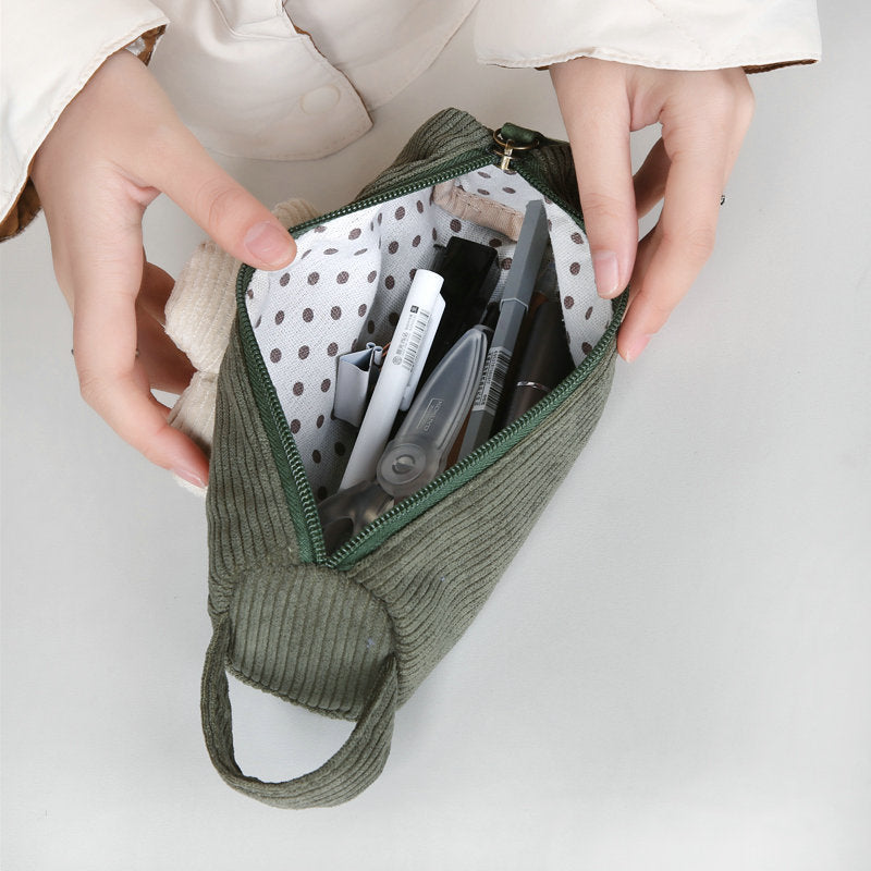Corduroy Daisy Pencil Bag