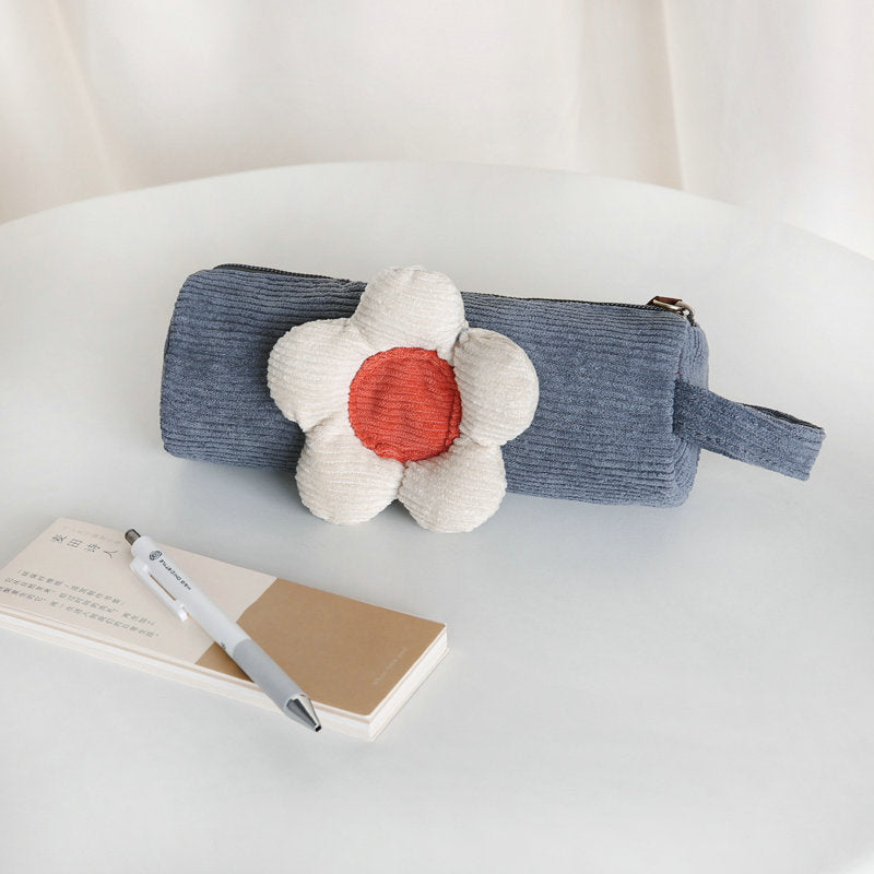 Flower Canvas Pencil Case