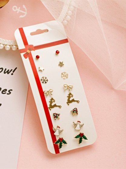 Christmas Cheer Earrings 8pc Set