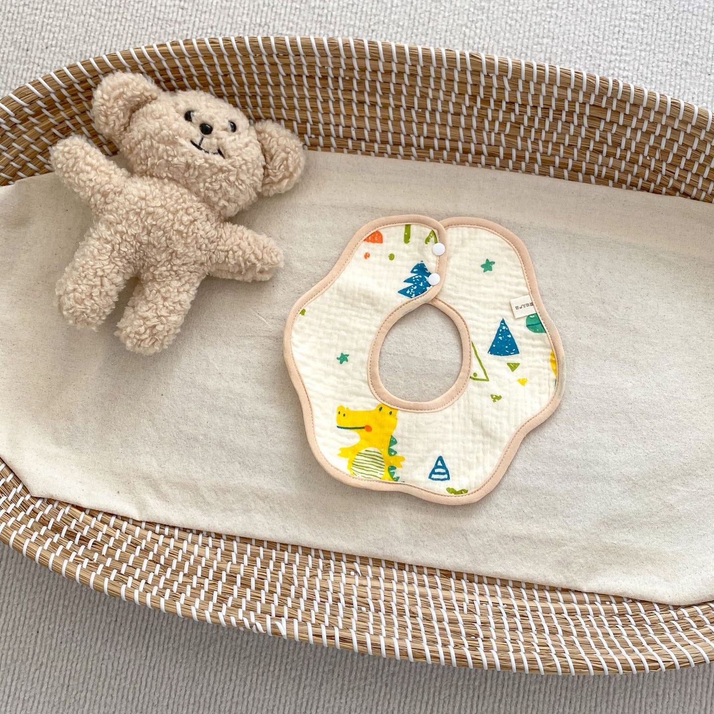 Baby Girls Boys Flower Cartoon Print Baby Bibs