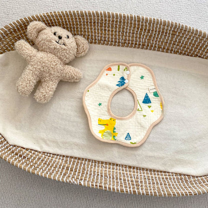 Baby Girls Boys Flower Cartoon Print Baby Bibs
