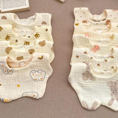 Baby Girls Boys Cartoon Print Baby Bibs Wholesale