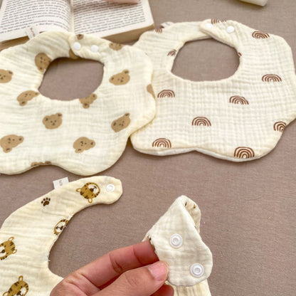 Baby Girls Boys Cartoon Print Baby Bibs Wholesale