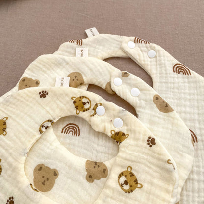 Baby Girls Boys Cartoon Print Baby Bibs Wholesale