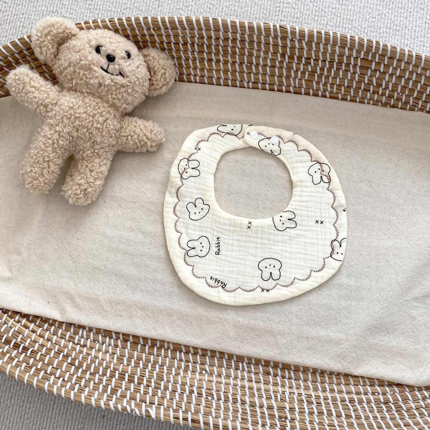 Baby Unisex Cartoon Print Baby Bibs
