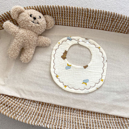 Baby Unisex Cartoon Print Baby Bibs