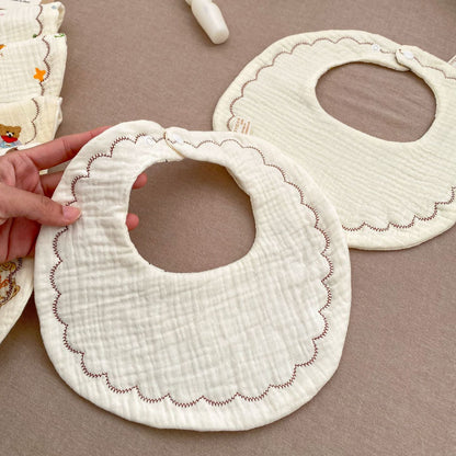 Baby Unisex Cartoon Print Baby Bibs