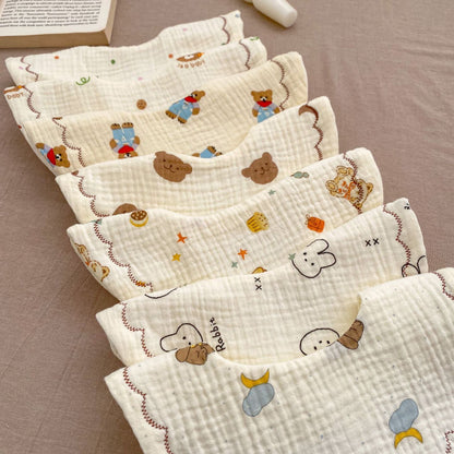 Baby Unisex Cartoon Print Baby Bibs