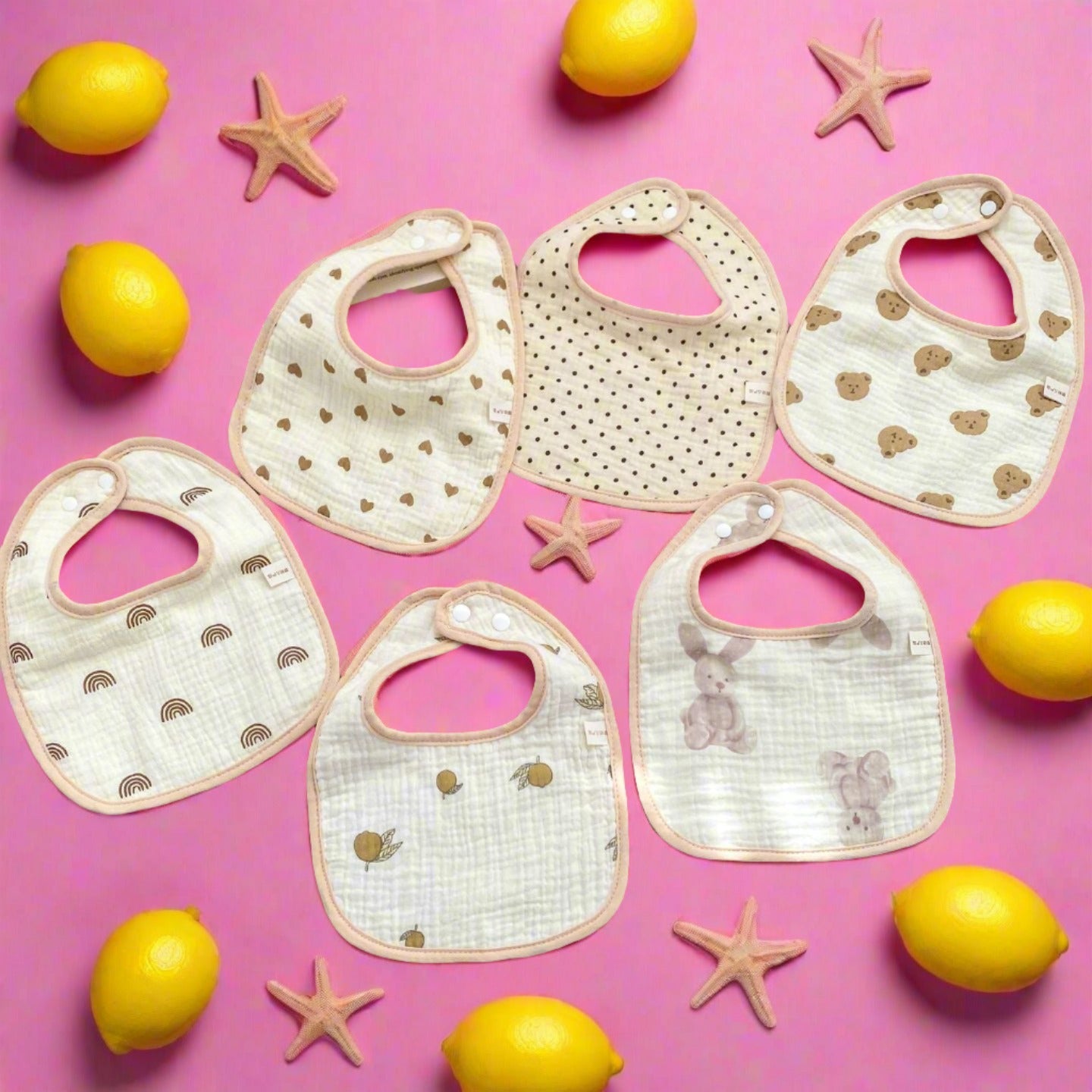 Baby Girls Boys Love heart Cartoon Baby Bibs Wholesale