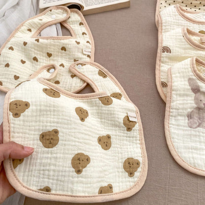 Baby Girls Boys Love heart Cartoon Baby Bibs Wholesale