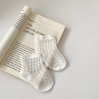 4 Pairs Baby Kid Girls Boys Solid Color Accessories Socks