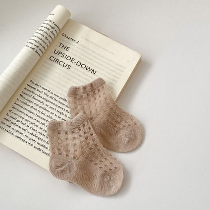 4 Pairs Baby Kid Girls Boys Solid Color Accessories Socks