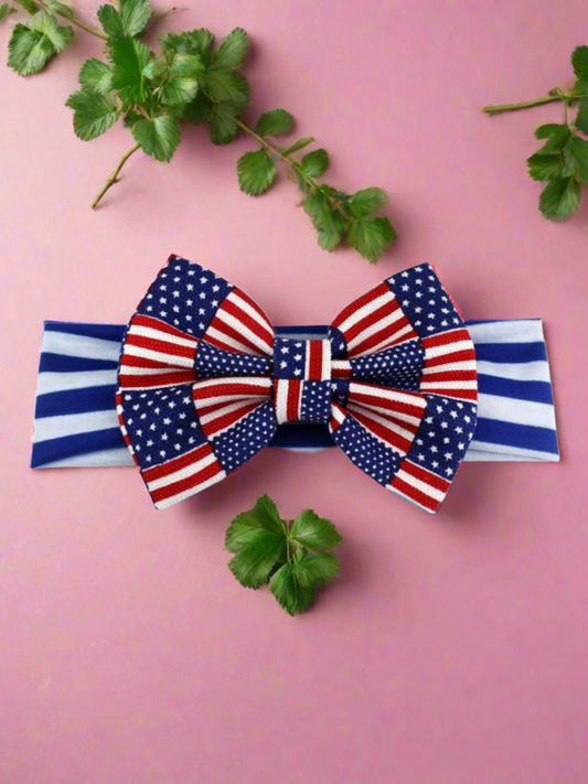 My Little Firecracker American Flag Headband