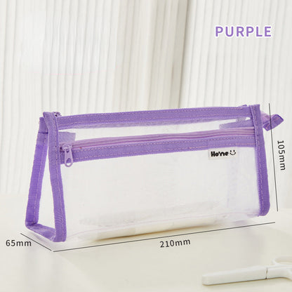 Transparent Double-layer Mesh Pen Bags