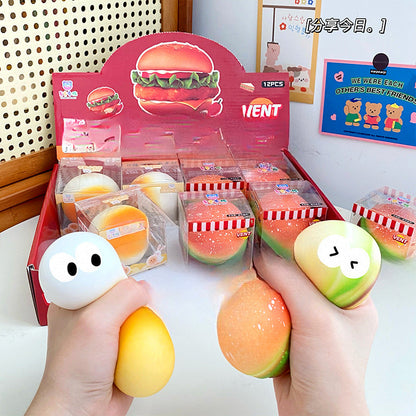Wholesale Creative Plastic Burger Stress Reducing Toys