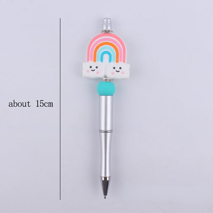 Cartoon Rainbow Cloud Silicone Handmade Beadable Pens