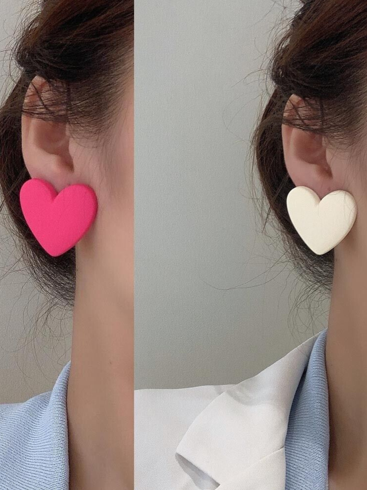 Girls Always Pampered Clay Heart Earrings