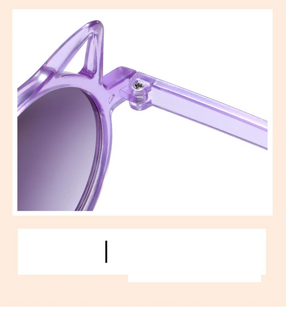 Cat-Ear Shaped Kids Sunglasses: Fashionable UV Protection