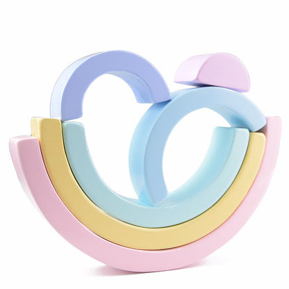 Silicone Infant Stacking Blocks with Educational Building Toy