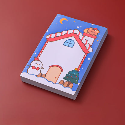 50 Stickers/Book Paper Cartoon Christmas Sticky Notes