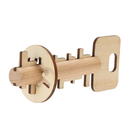 Bamboo Educational Lock and Key Toy
