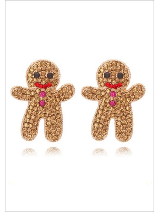 A Bite Of Delight Gingerbread Man Earrings