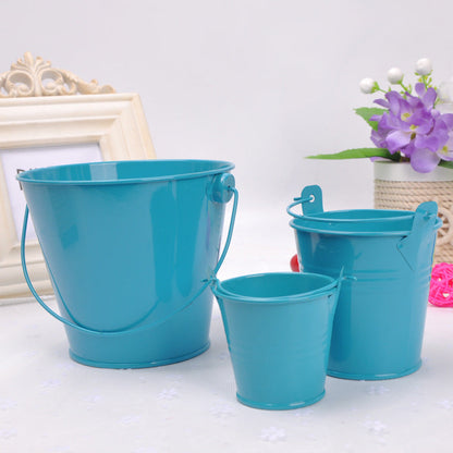 Home Decoration Metal Crafts Mini Iron Bucket Ornaments