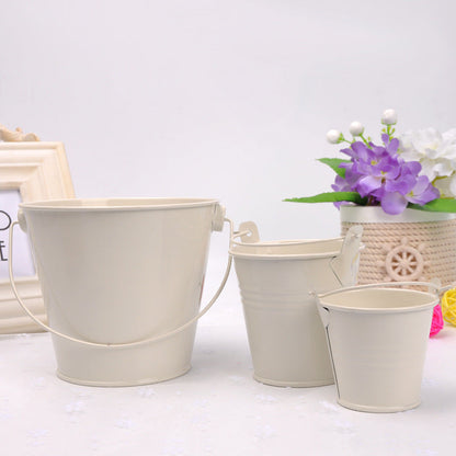 Home Decoration Metal Crafts Mini Iron Bucket Ornaments