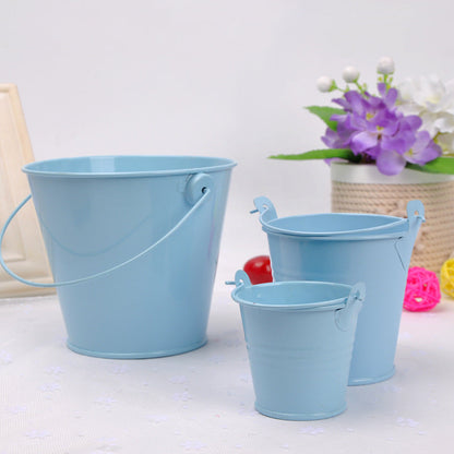 Home Decoration Metal Crafts Mini Iron Bucket Ornaments