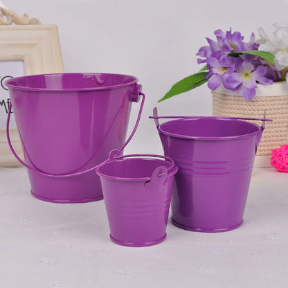 Home Decoration Metal Crafts Mini Iron Bucket Ornaments