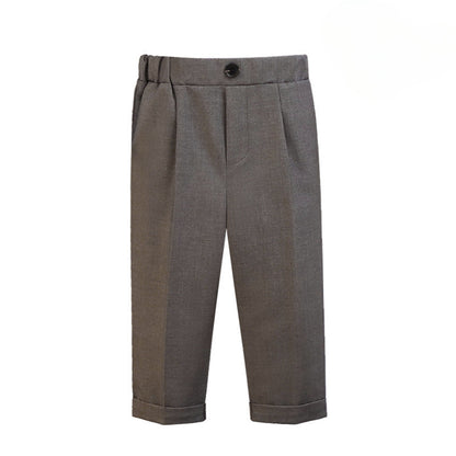 Wholesale of Spring and Autumn Children's Polyester Casual Striped Suit Pants