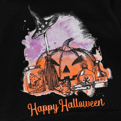 2 Pieces Set Baby Boys Holloween Letters Cartoon Print Hoodies