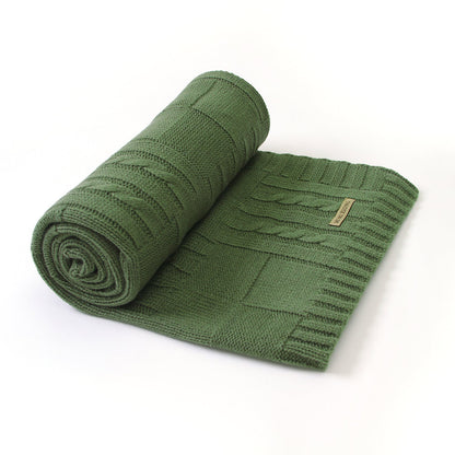 Baby Solid Color Knitted Blanket Baby Windproof Cover Baby