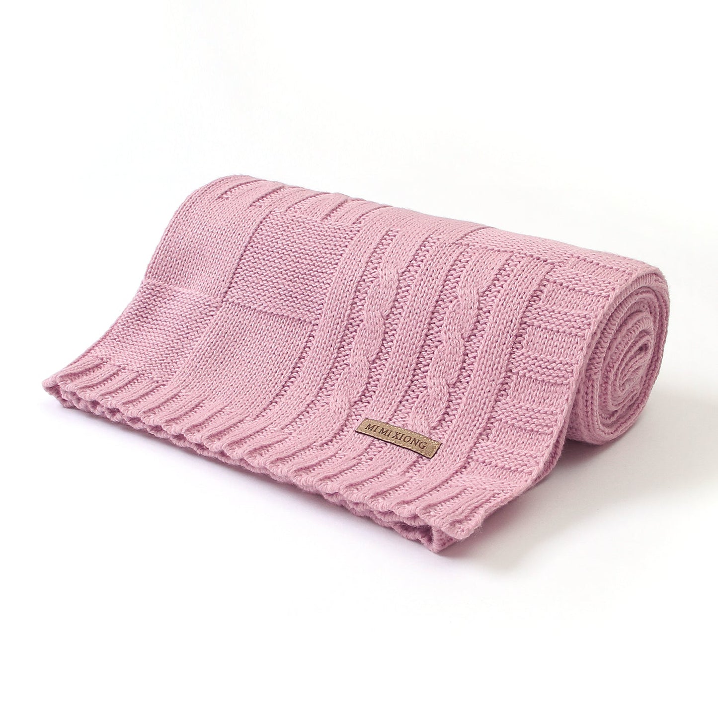 Baby Solid Color Knitted Blanket Baby Windproof Cover Baby
