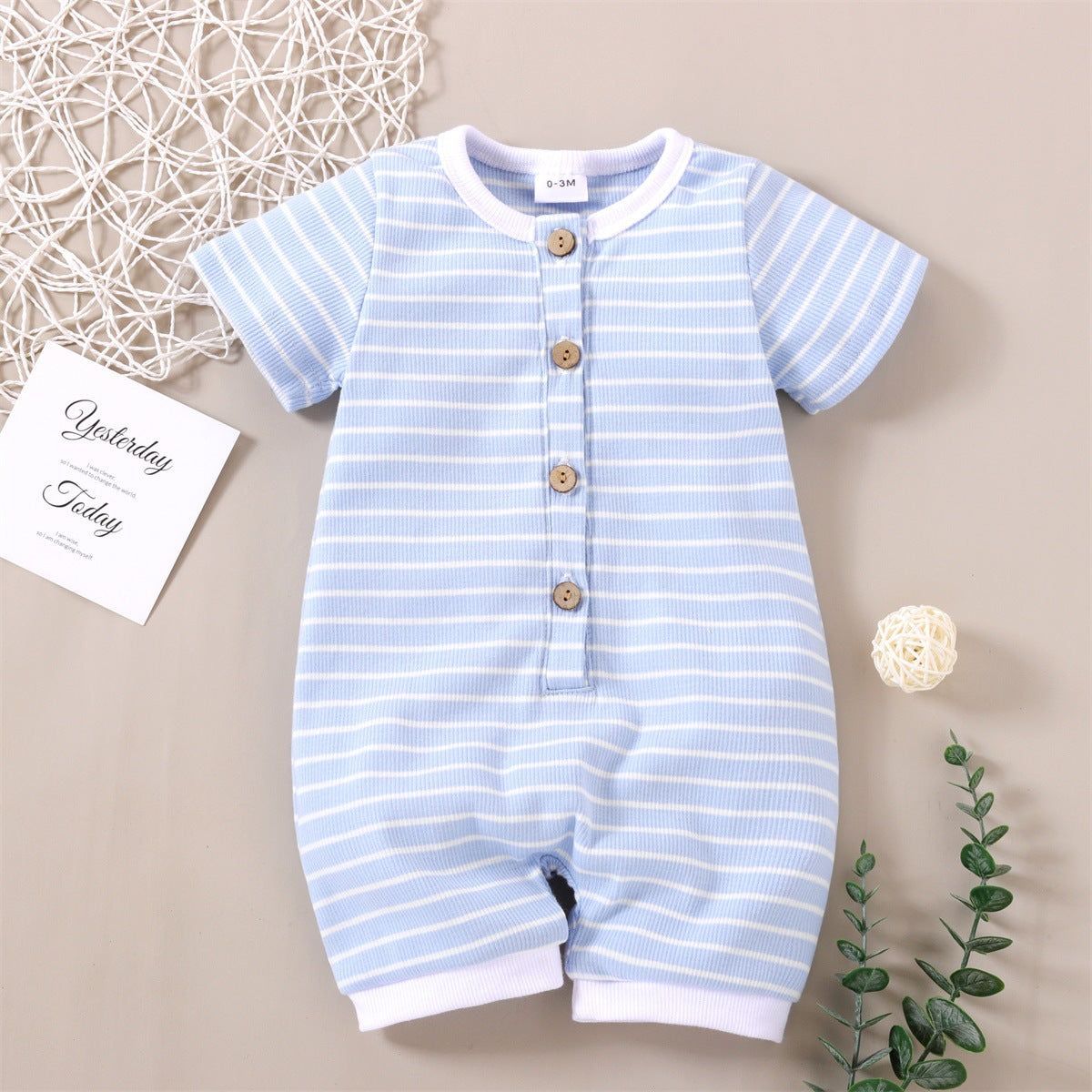 Baby Unisex Striped Rompers Glasses Wholesale