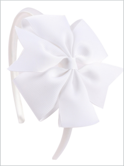 Girls 4 Inch Bow Hairband