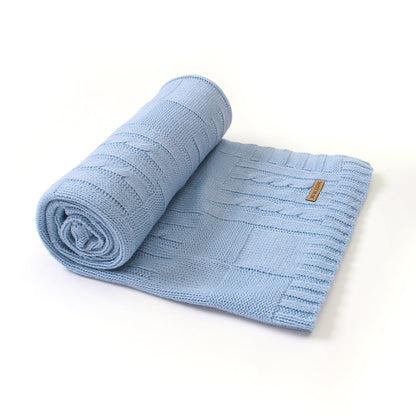 Baby Solid Color Knitted Blanket Baby Windproof Cover Baby