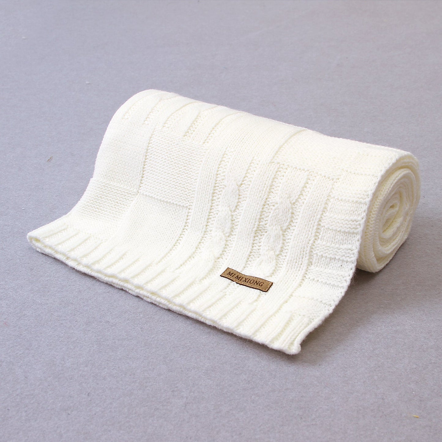 Baby Solid Color Knitted Blanket Baby Windproof Cover Baby