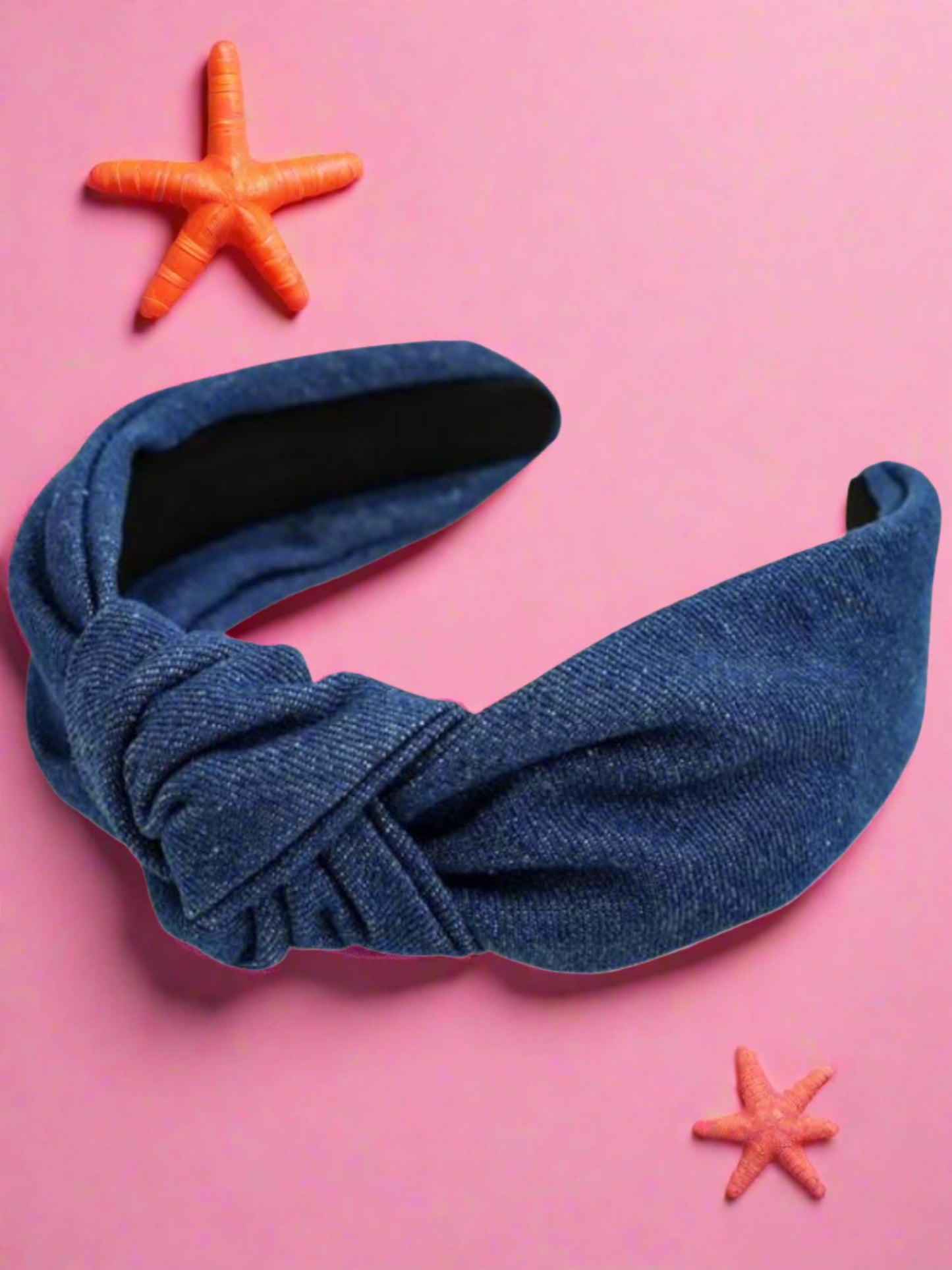 Girls Knotted Denim Headband