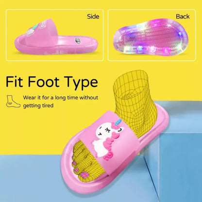 Girls Light Up Unicorn Flip-Flops