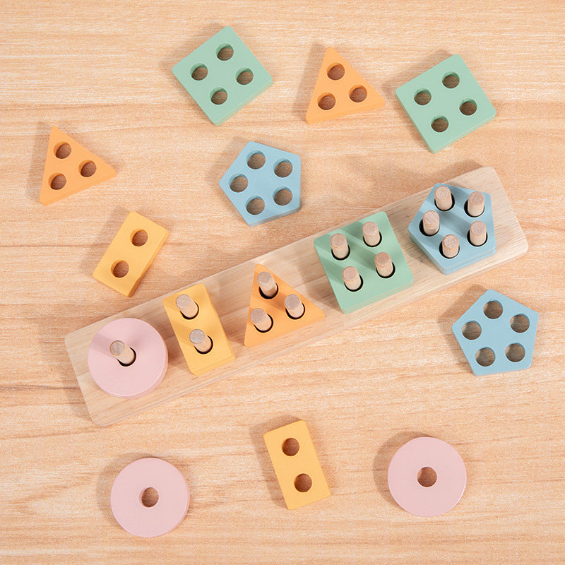 Montessori Geometric Shape Wooden Toy Set for Children