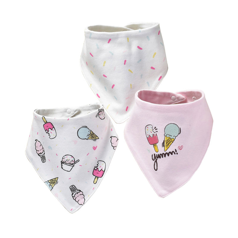 Girls Boys Love heart Animals Unicorn Baby Bibs