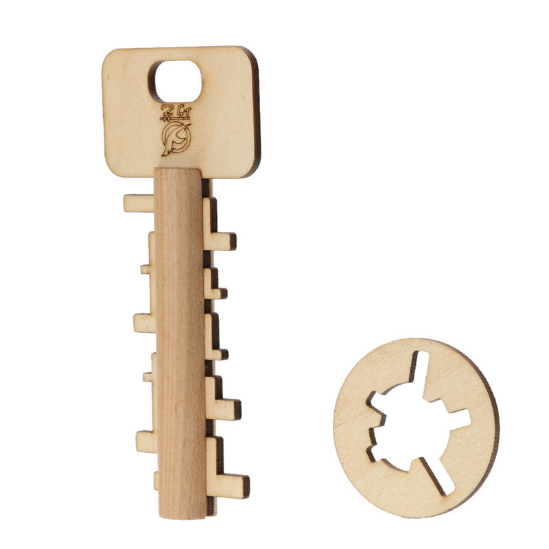 Bamboo Educational Lock and Key Toy