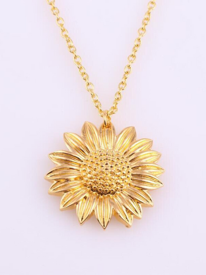 In Full Bloom Sunflower Pendant Necklace