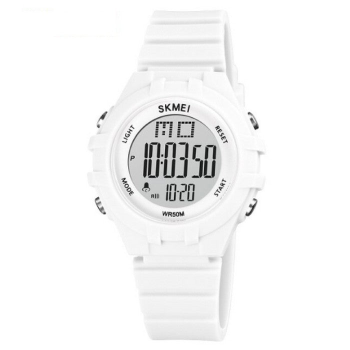Sportswear Digital Girl's Watch With Pale Pink Silicone Strap