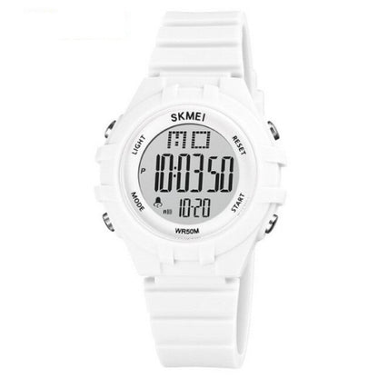 Sportswear Digital Girl's Watch With Pale Pink Silicone Strap