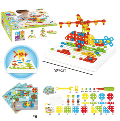 Interactive Nut Combination Educational Electric Drill Toy for Children