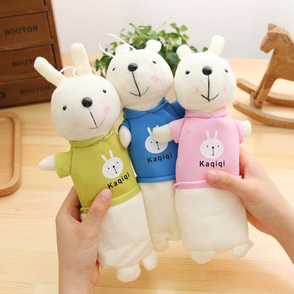 Simple Cartoon Rabbit Plush Pencil Case