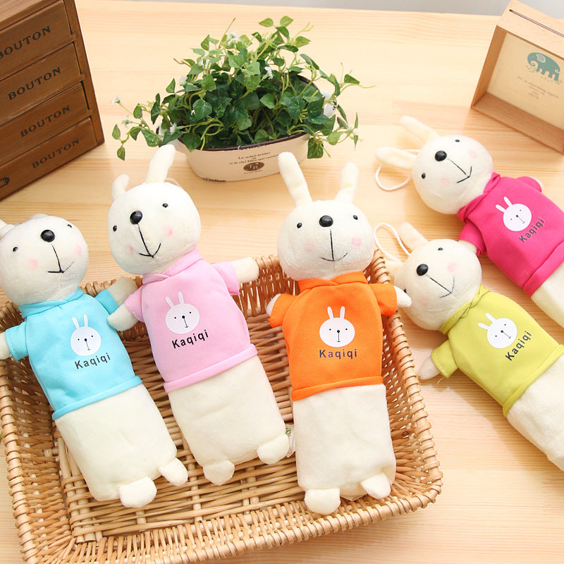 Simple Cartoon Rabbit Plush Pencil Case